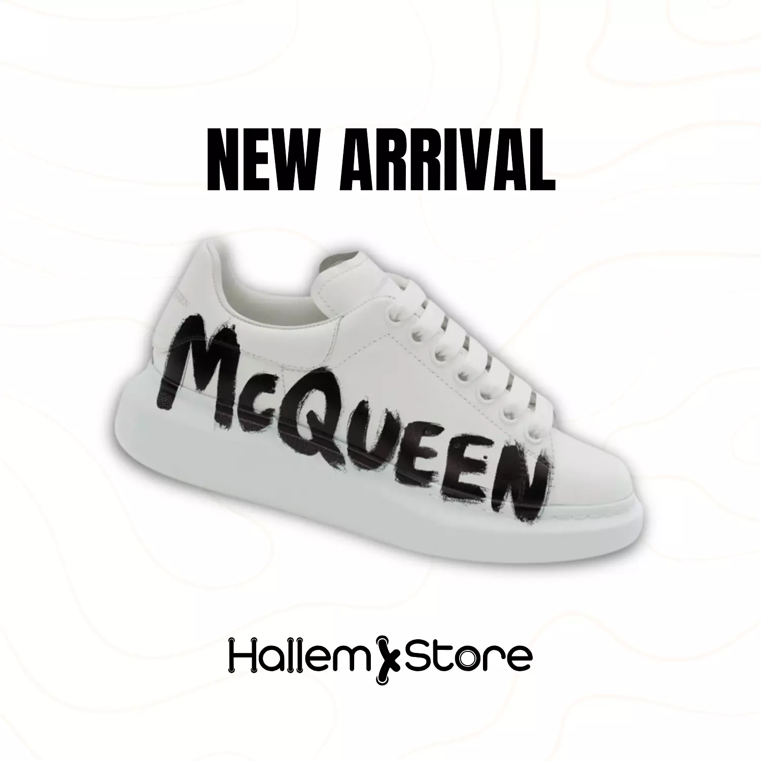 Alexander McQueen graffiti print white image