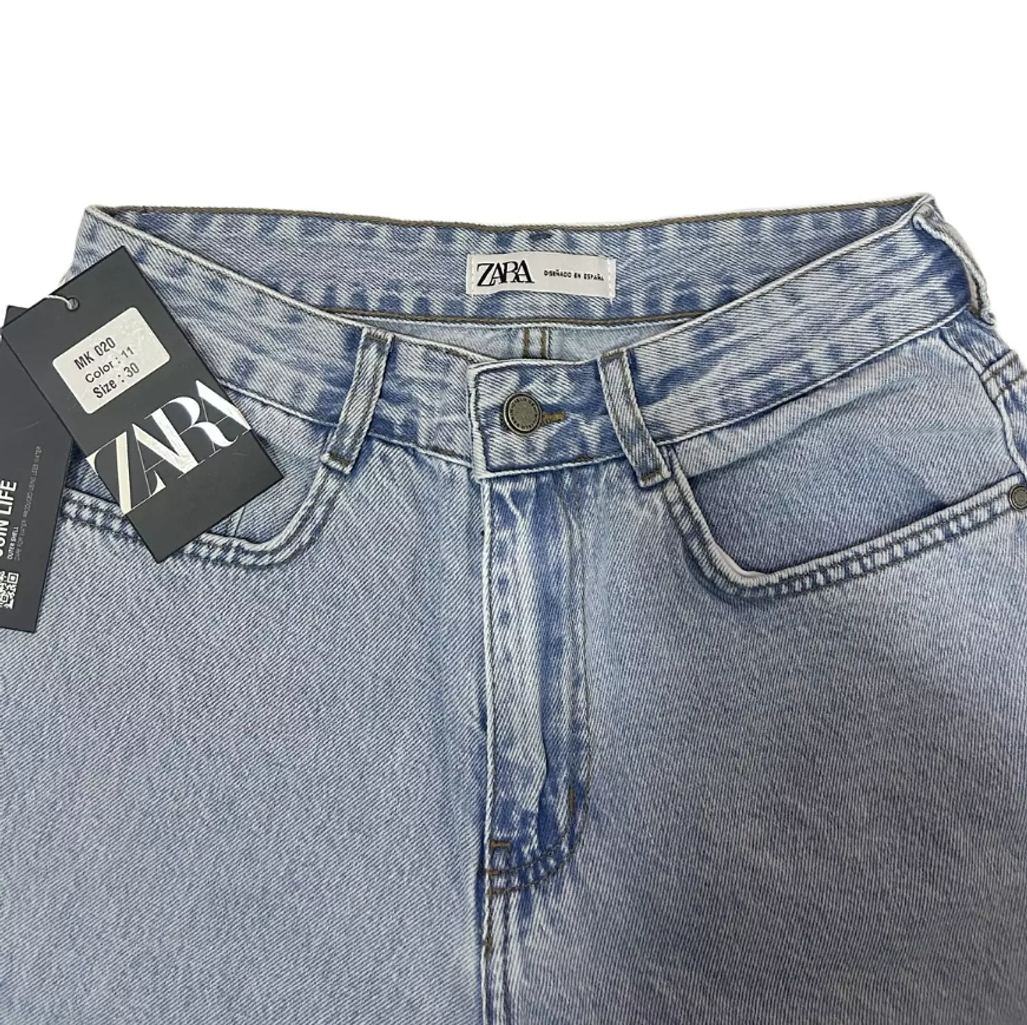 Zara Light Wash Straight Leg Jeans 2