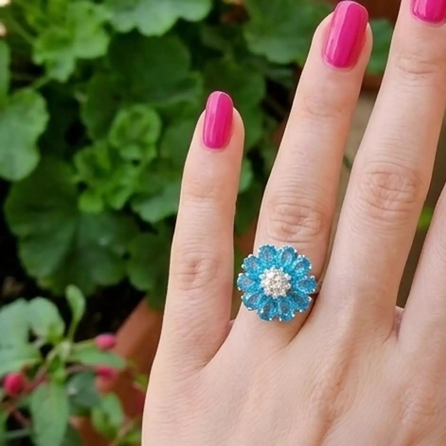 Turquoise flower  image