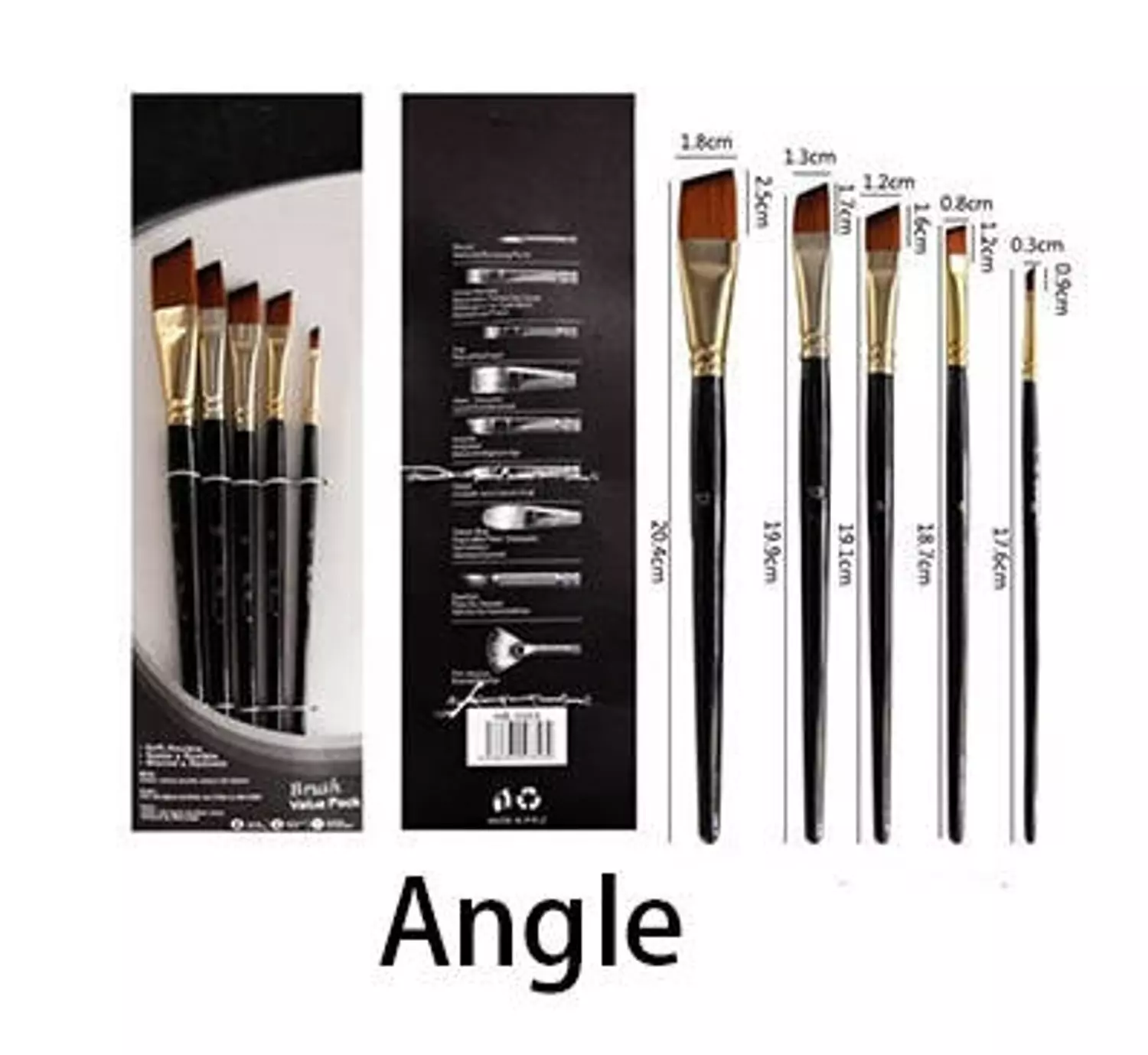 طقم فرش رسم (اشكال متعددة)5 ق. XinBowen Artist Brushes 5 Pcs  3