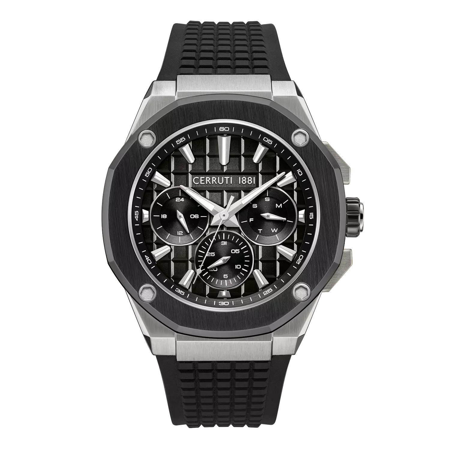 Cerruti 1881 Razzuolo Chronograph Watch for Men - Black Dial, Black Strap image