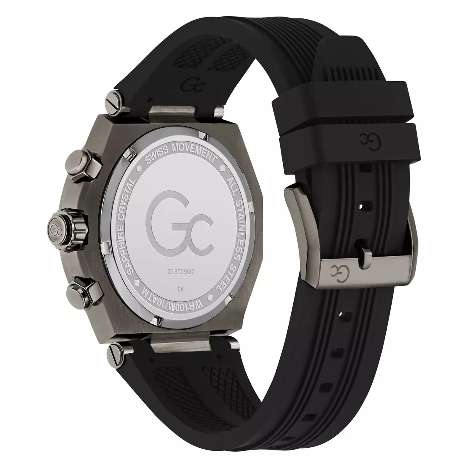 Gc Legacy Chrono Silicone Men Watch Black Silicone Strap 3