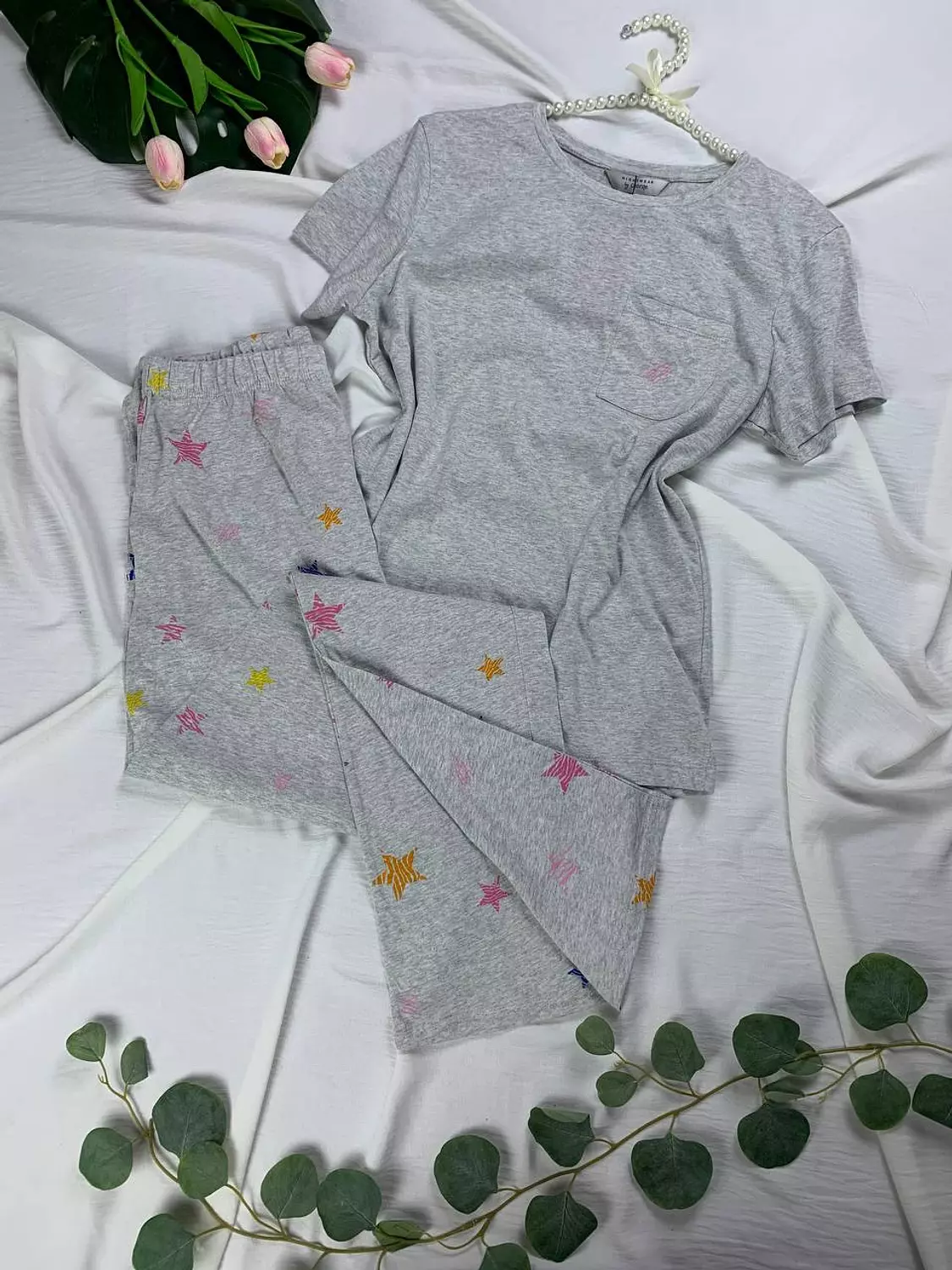 Plus size pure cotton pijama set from George uk hover image