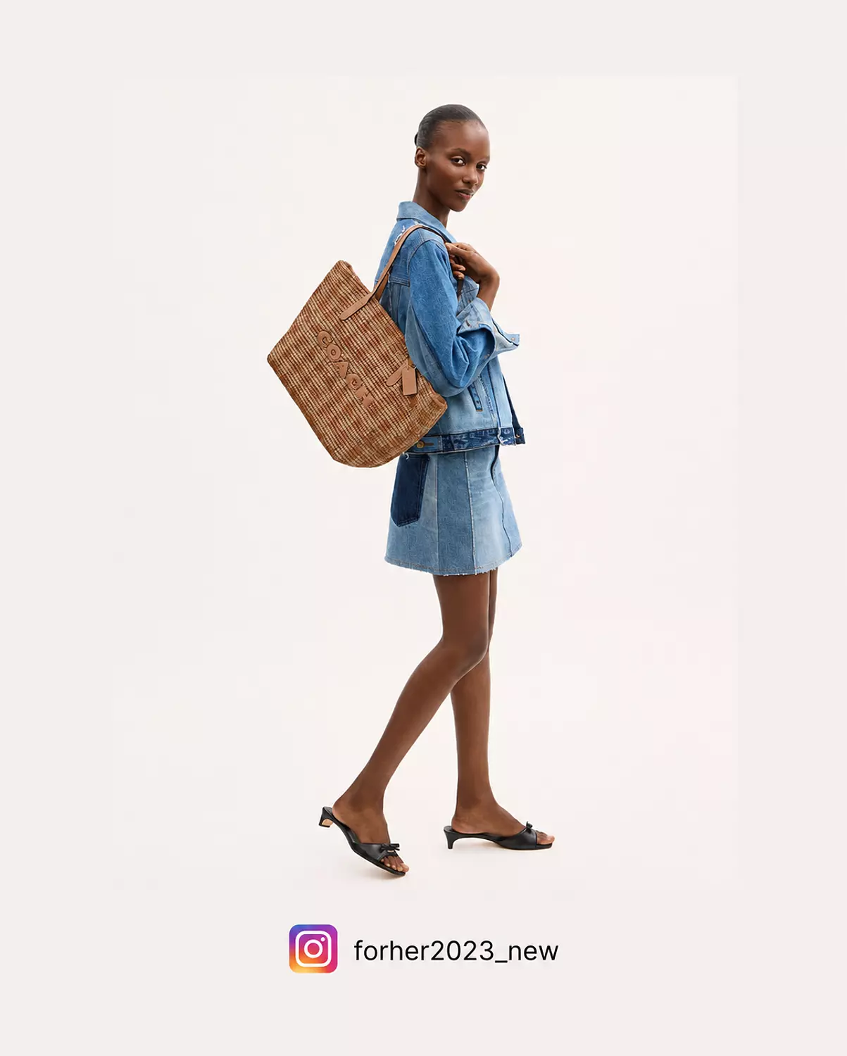 Coach City Tote Bag With Gingham Print 3