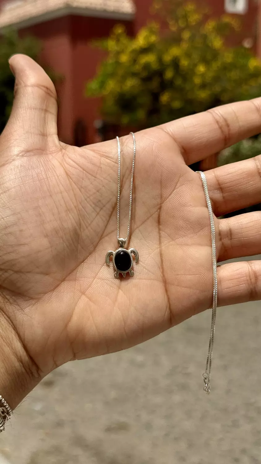 Black Onyx Turtle Necklace image