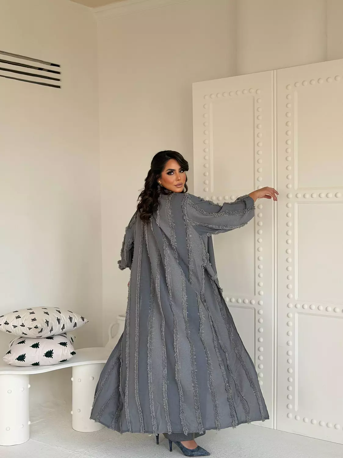 Zyra Kimono In Grey 2