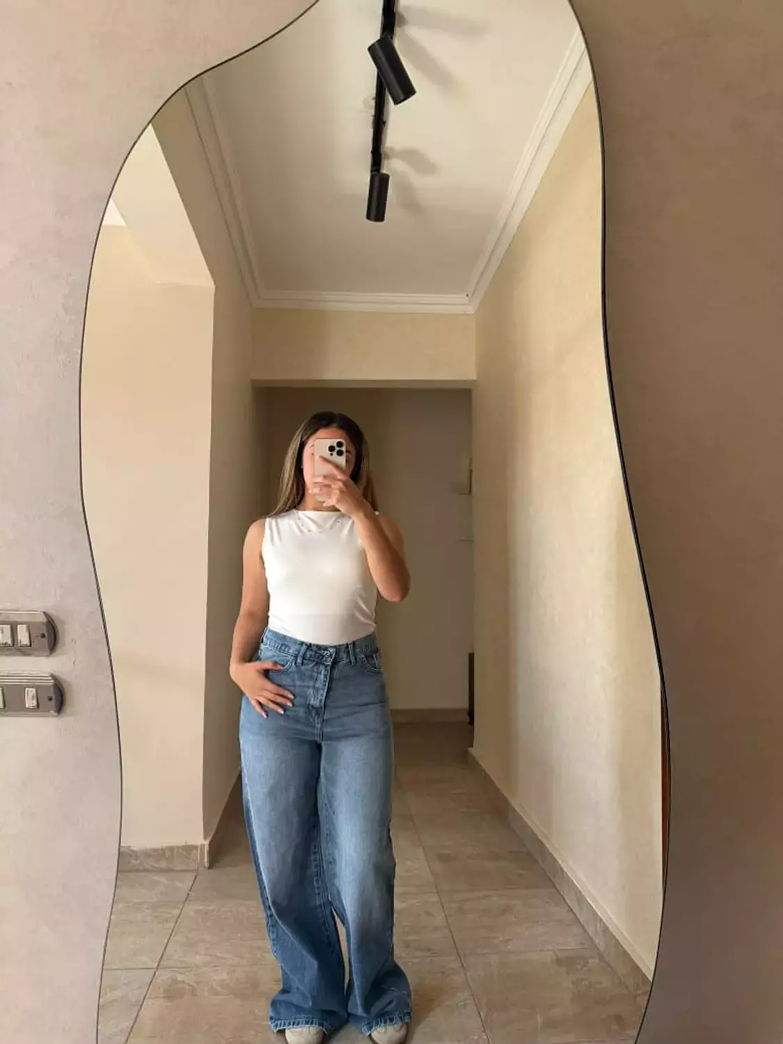 Wide Leg Jeans Mid Blue 2