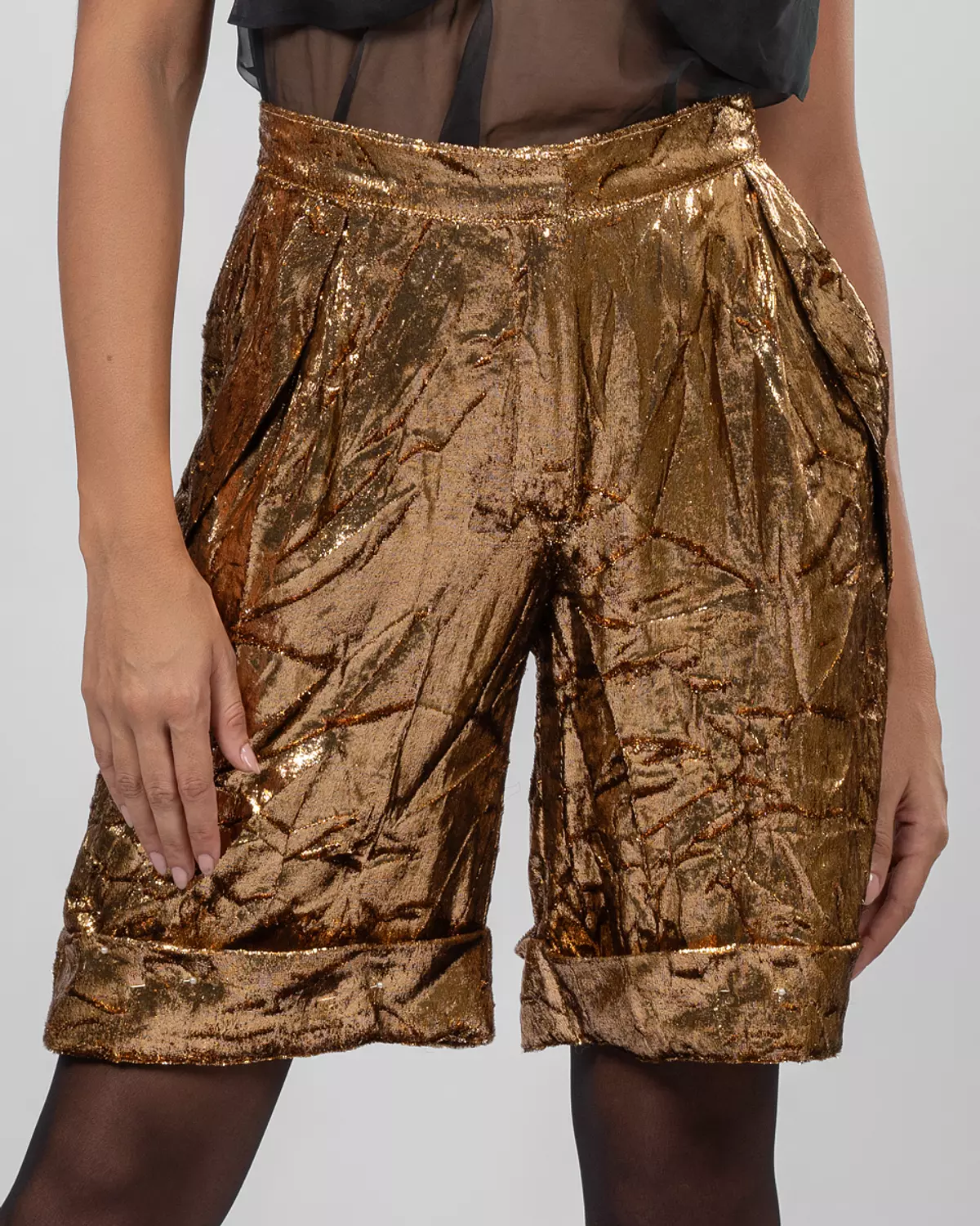 Gold shorts  hover image