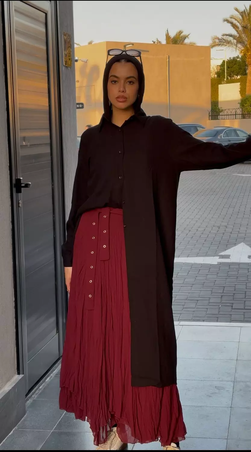 Whisper Skirt in Burgundy image
