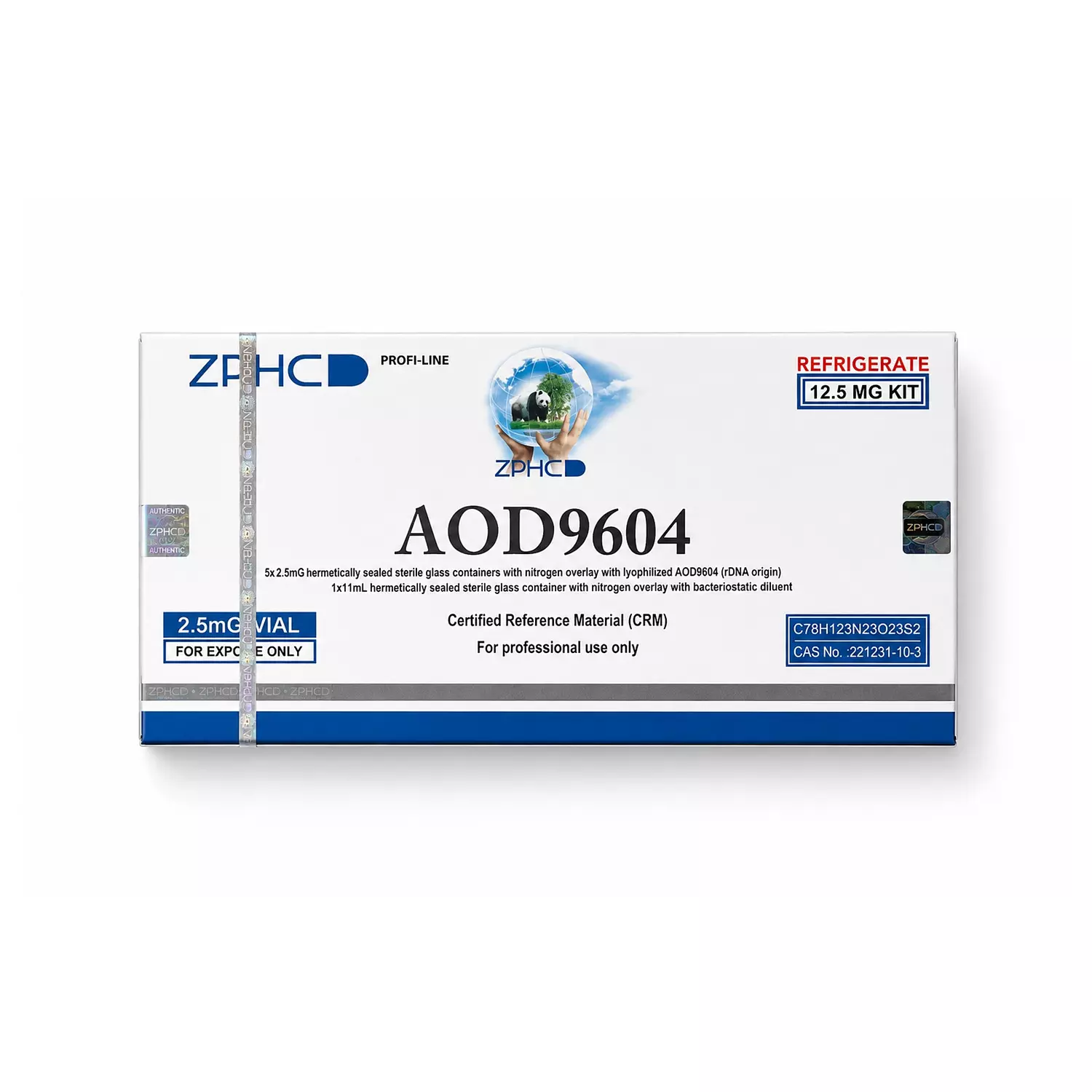 AOD 9604 ZPHC — 25 mg (5 vials × 5 mg) image