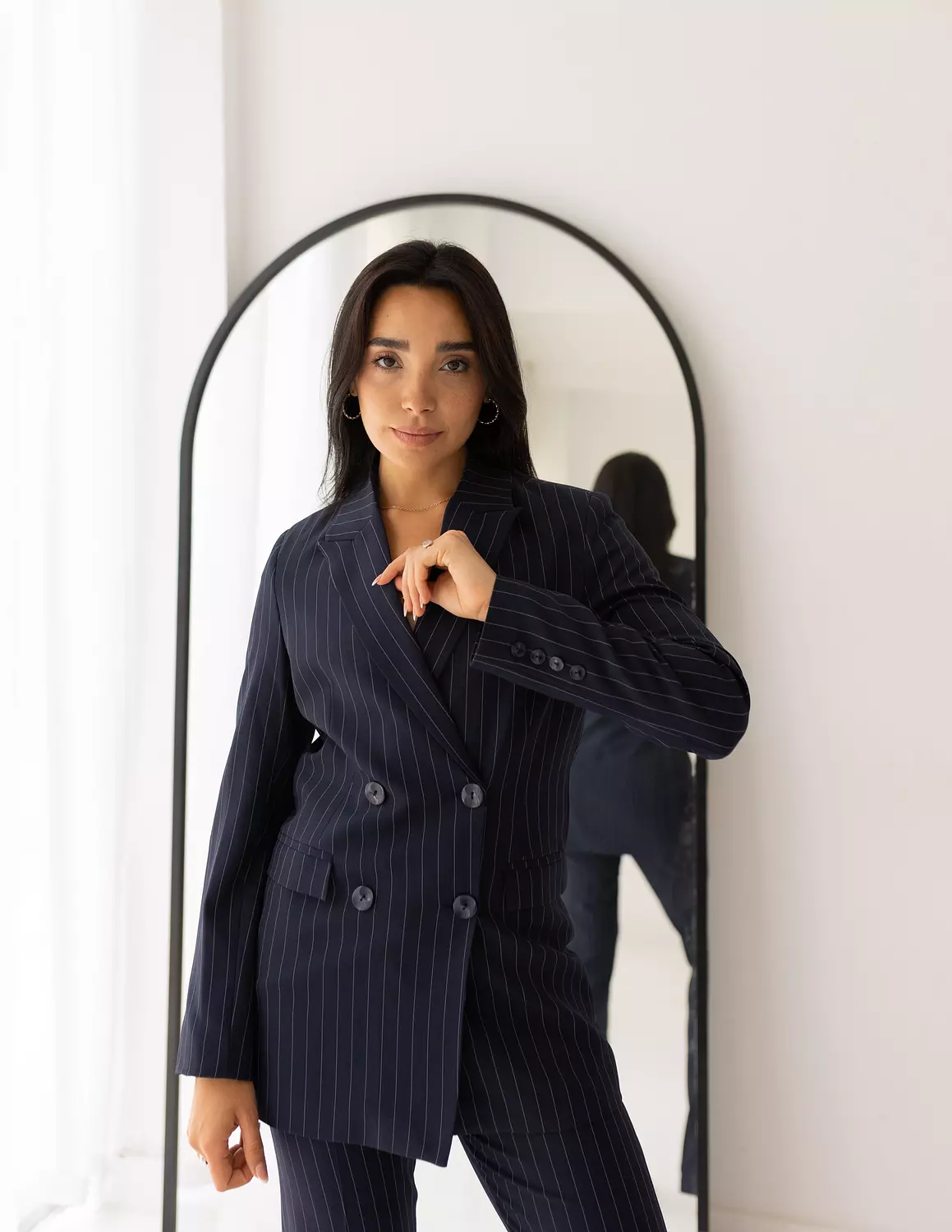 <p>Double Breasted Striped Blazers</p>