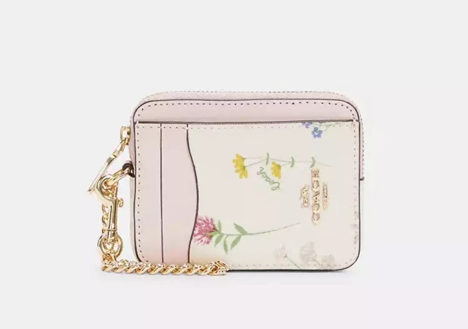 Zip Card Case With Spaced Wildflower Print image