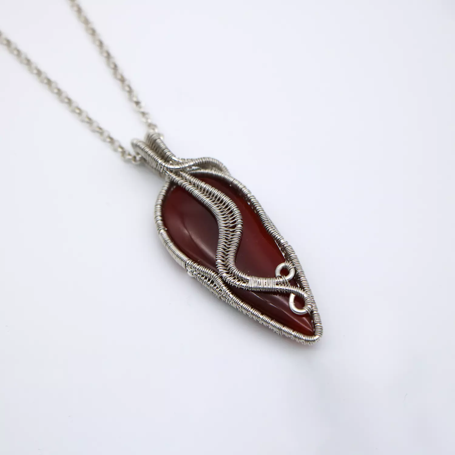Silver Pendant with Agate stone. 1