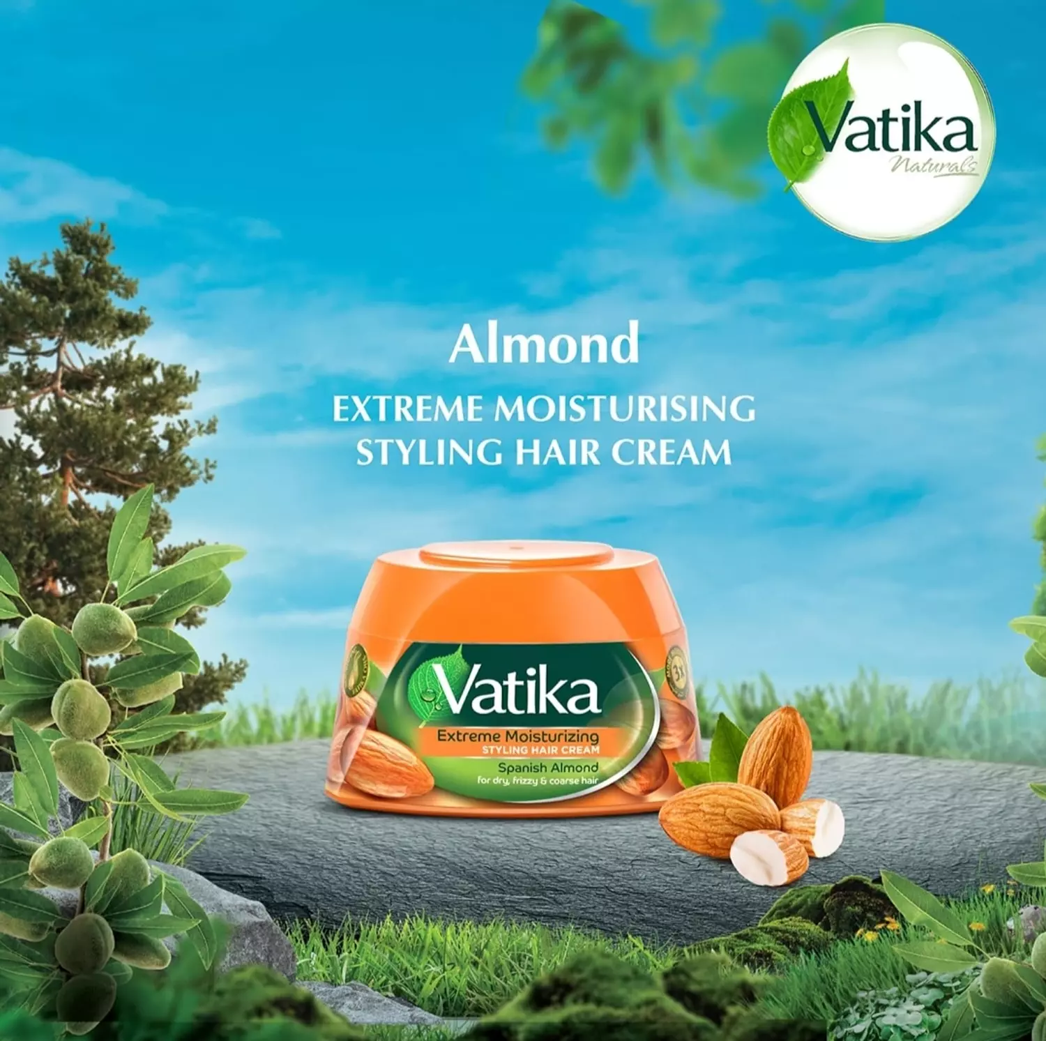 Vatika Almond Styling Hair Cream - 70 ml image