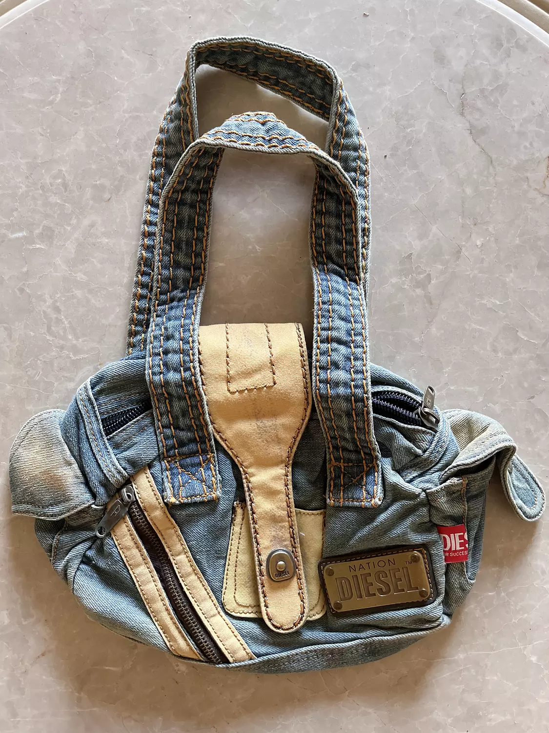 Light blue denim diesel bag image