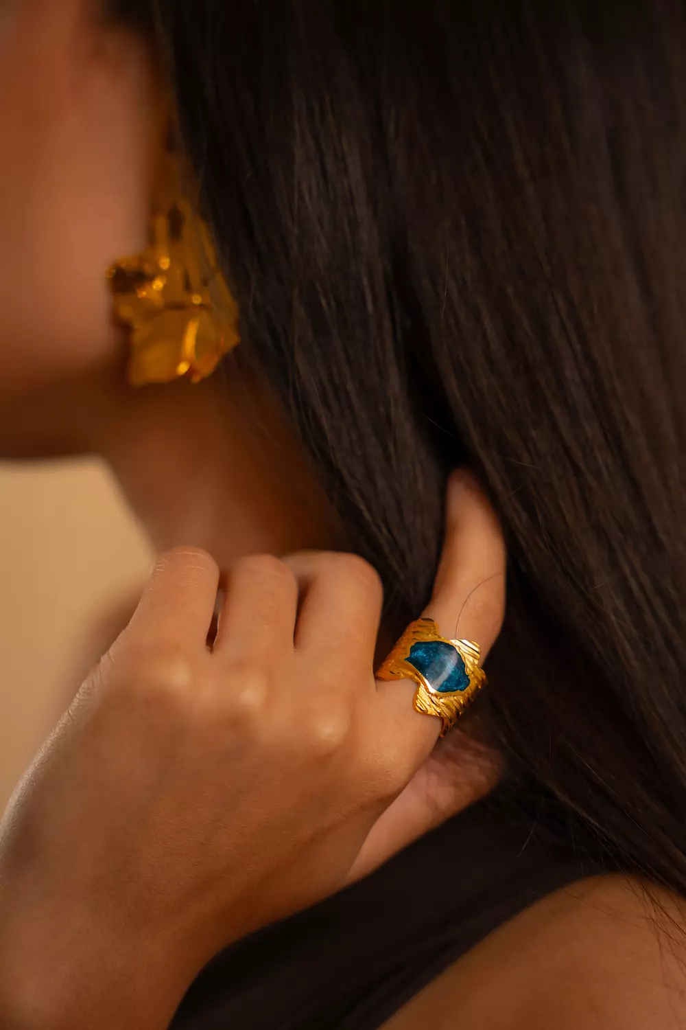 Aqua Fleur Ring image