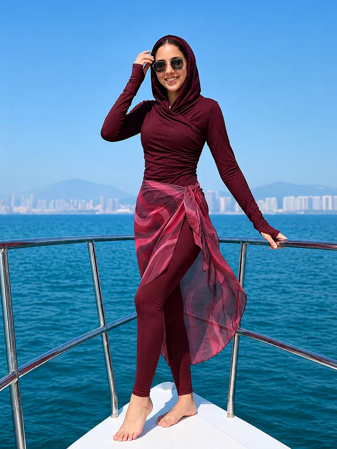 Maroon Marble Burkini image