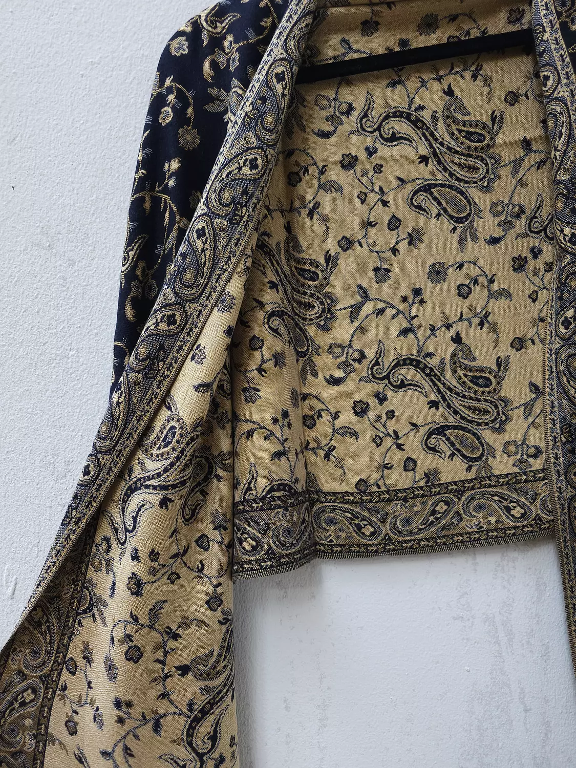 Navy/beige Pashmina 3