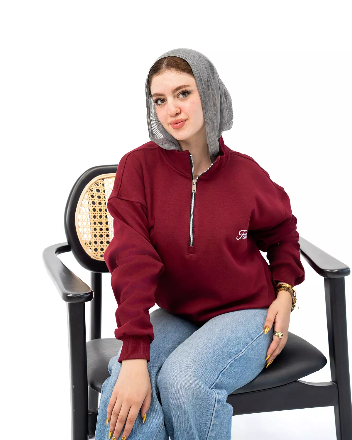 Fearless Quarter Zipper _ Burgundy 4