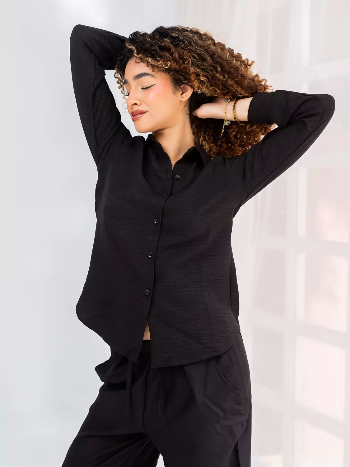 Linen Shirt | Black hover image