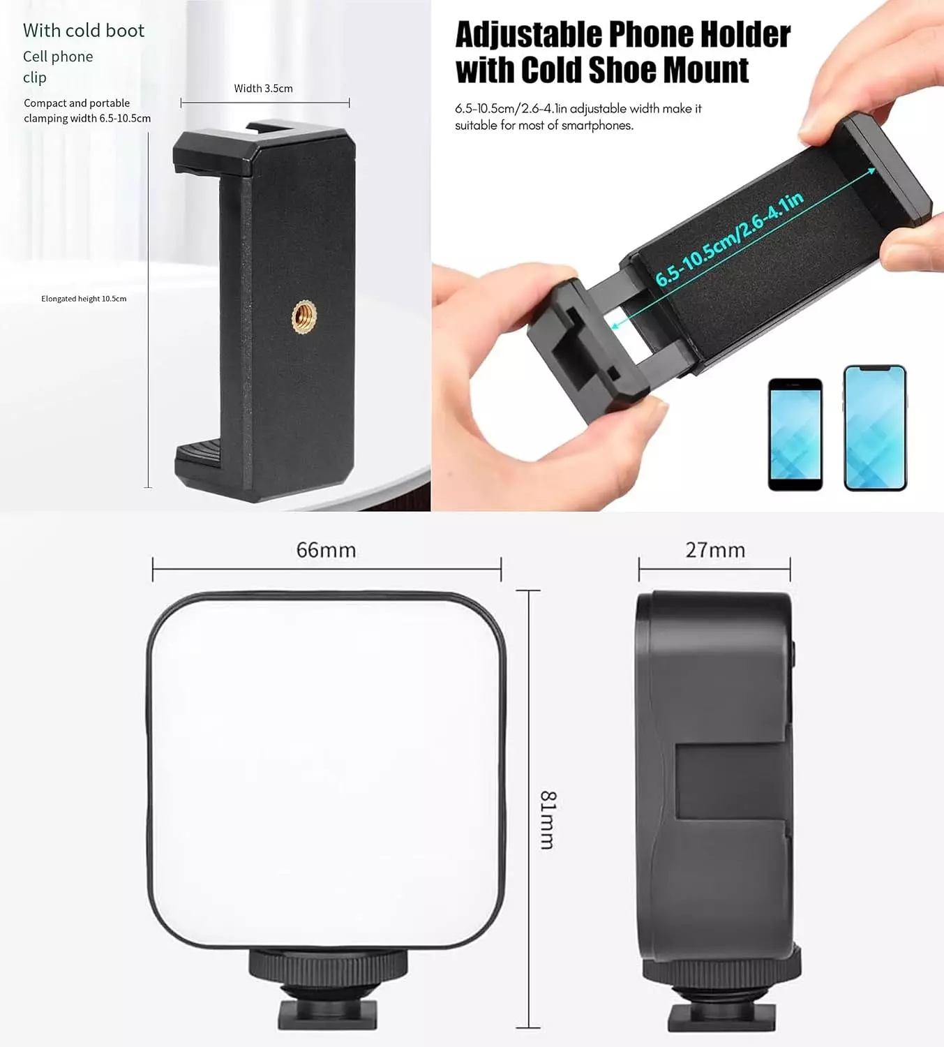 Video Maker with Microphone, LED Light, Mobile Phone Holder, and Remote Control - Plokama PK-777 6