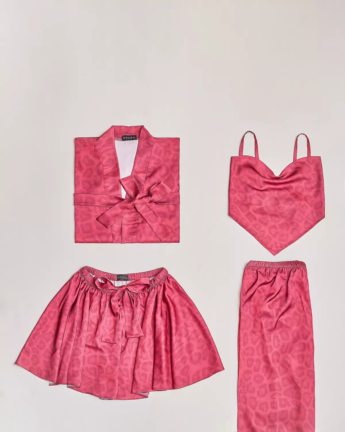 Hot Pink Leopard Set Of 4  image