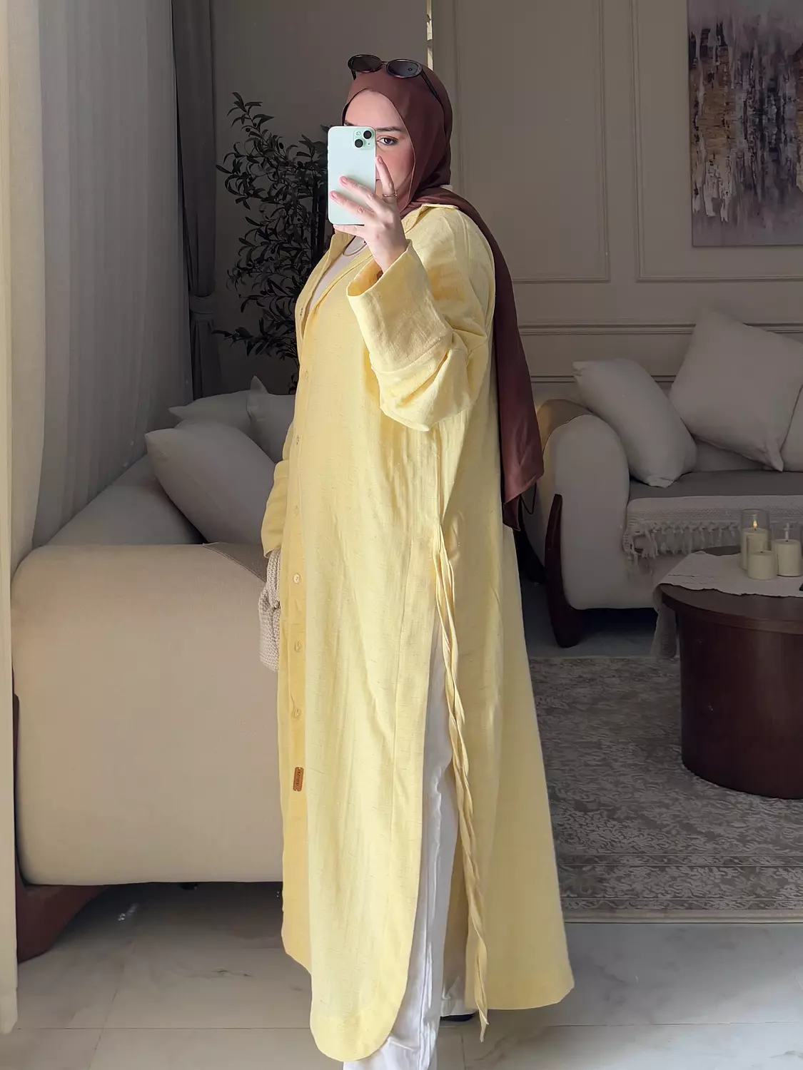 Lina Shirt Dress in yellow image