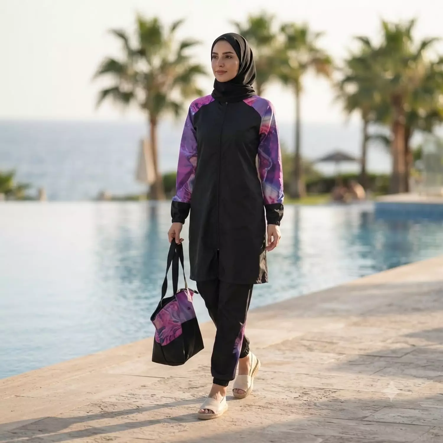 Waterproof Modest Swimsuit 1