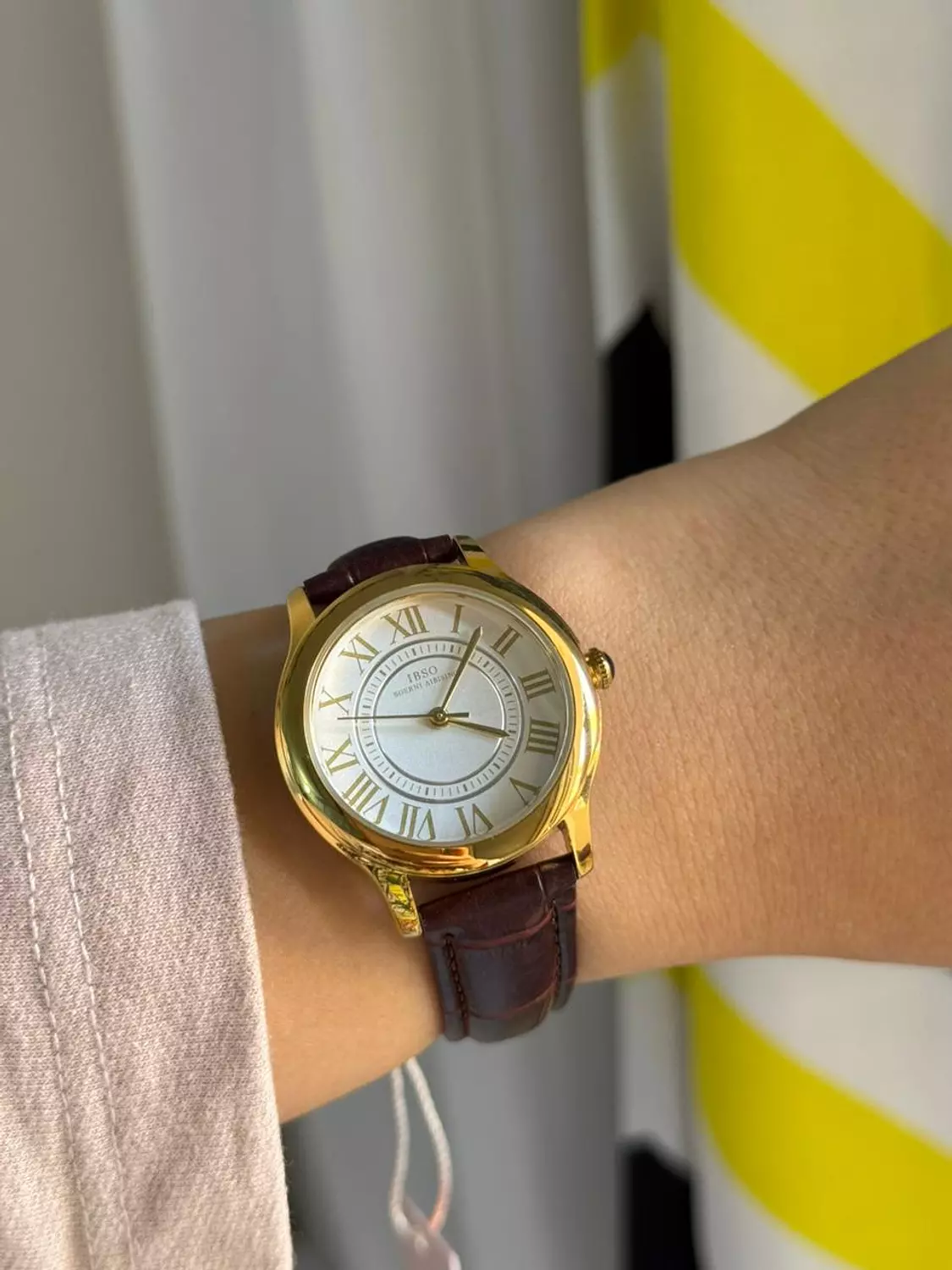 Ibso Watch جلد بنى  7