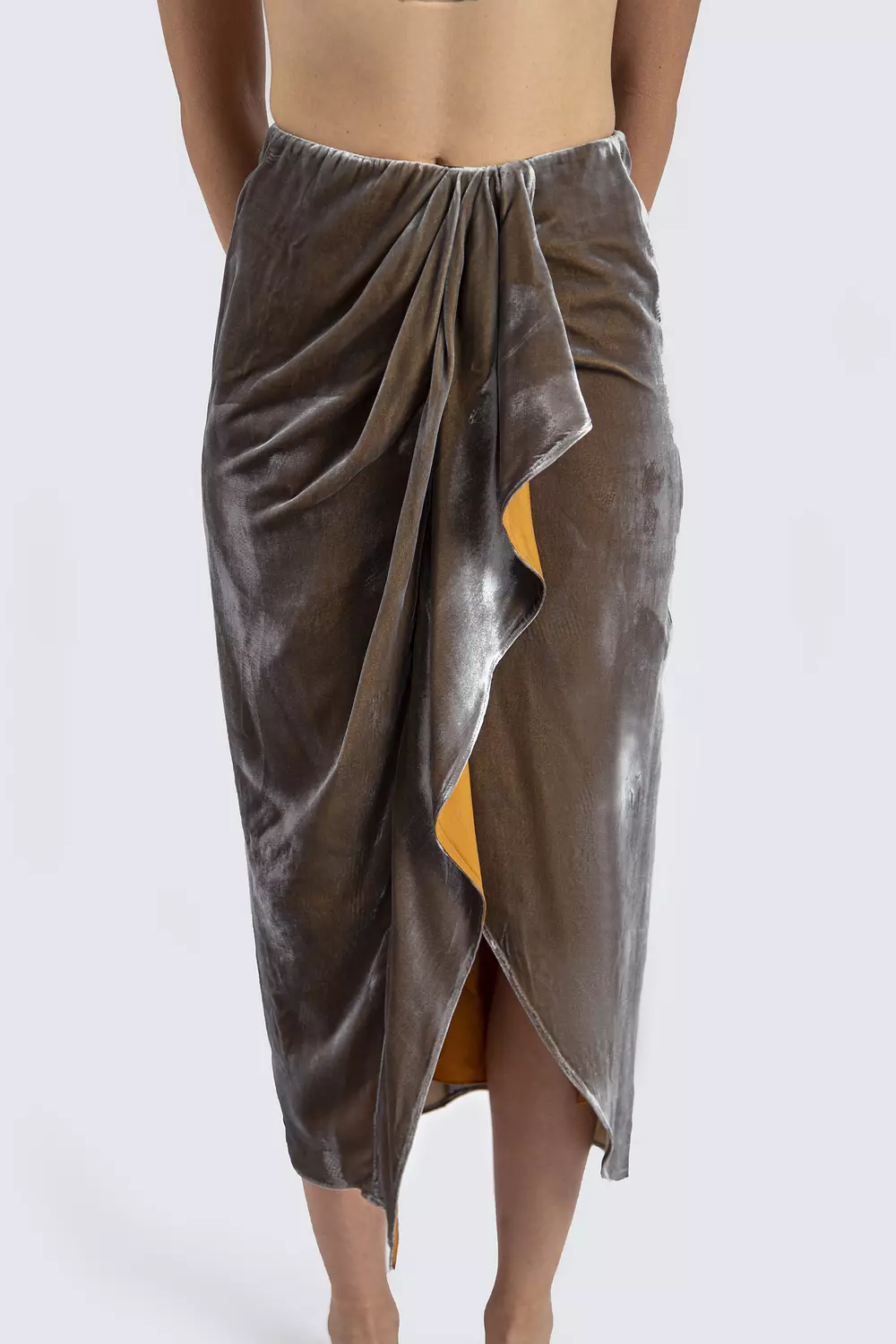 Velvet Grey Ruffle Skirt  image