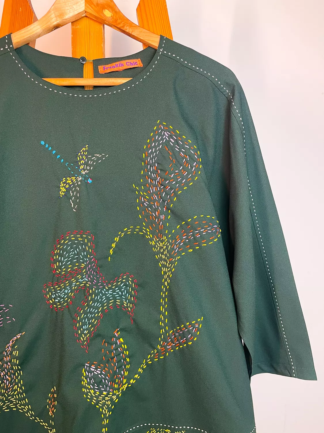 “Nature Scene” Hand-Embroidered Blouse hover image
