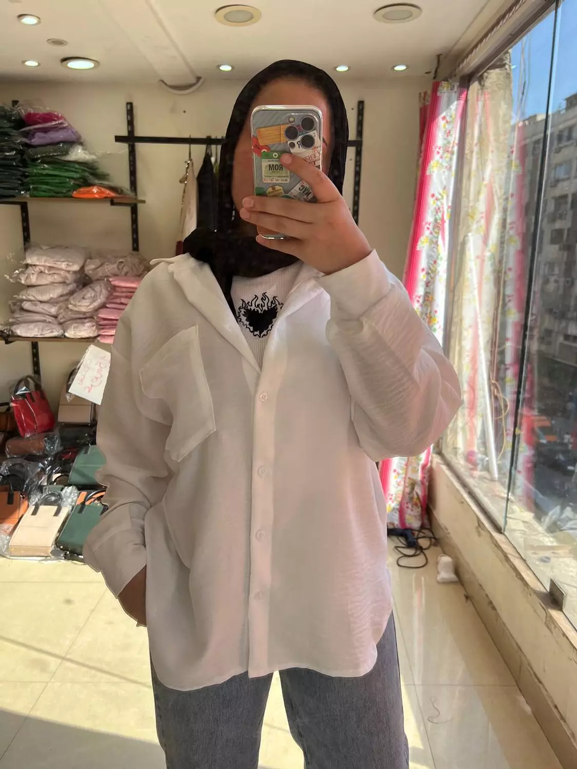 Linen chemise S