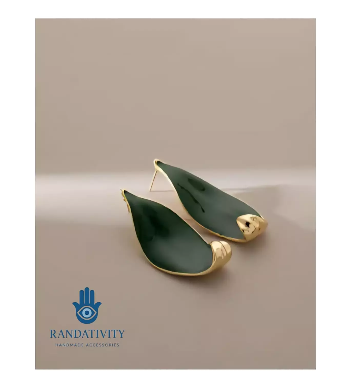 Leaf-Shaped Enamel Earrings 🍂 2