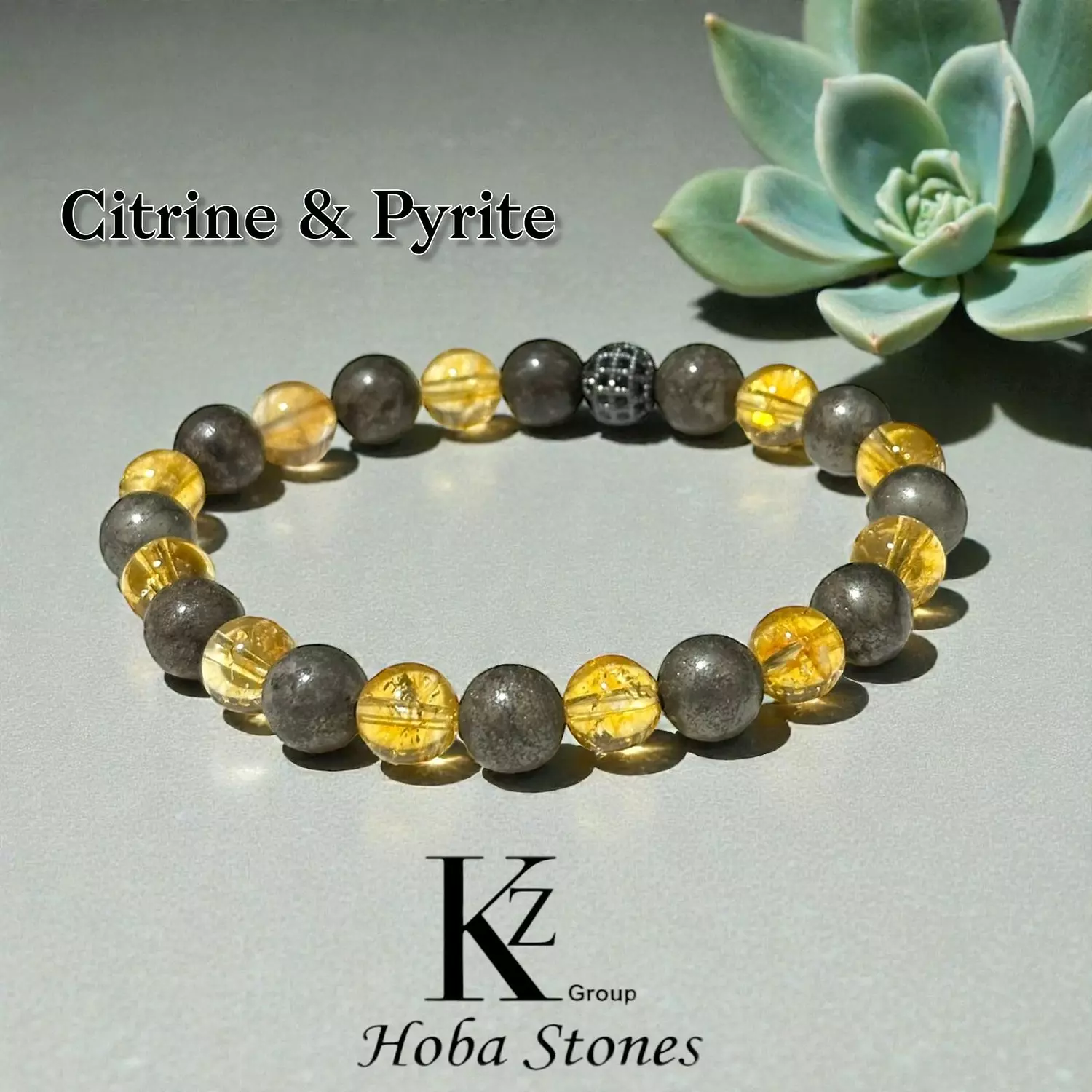 Bracelet citrine & Pyrite  image