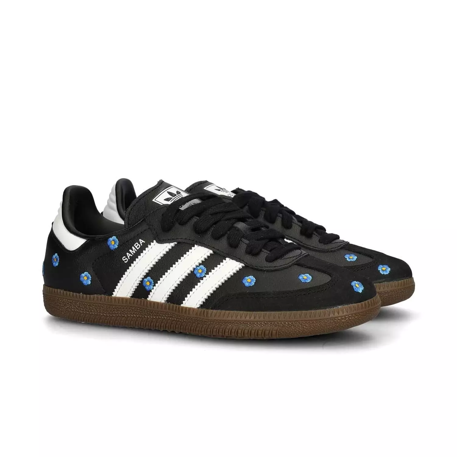 adidas Women's Samba Og Trainers Blue Floral Black 1
