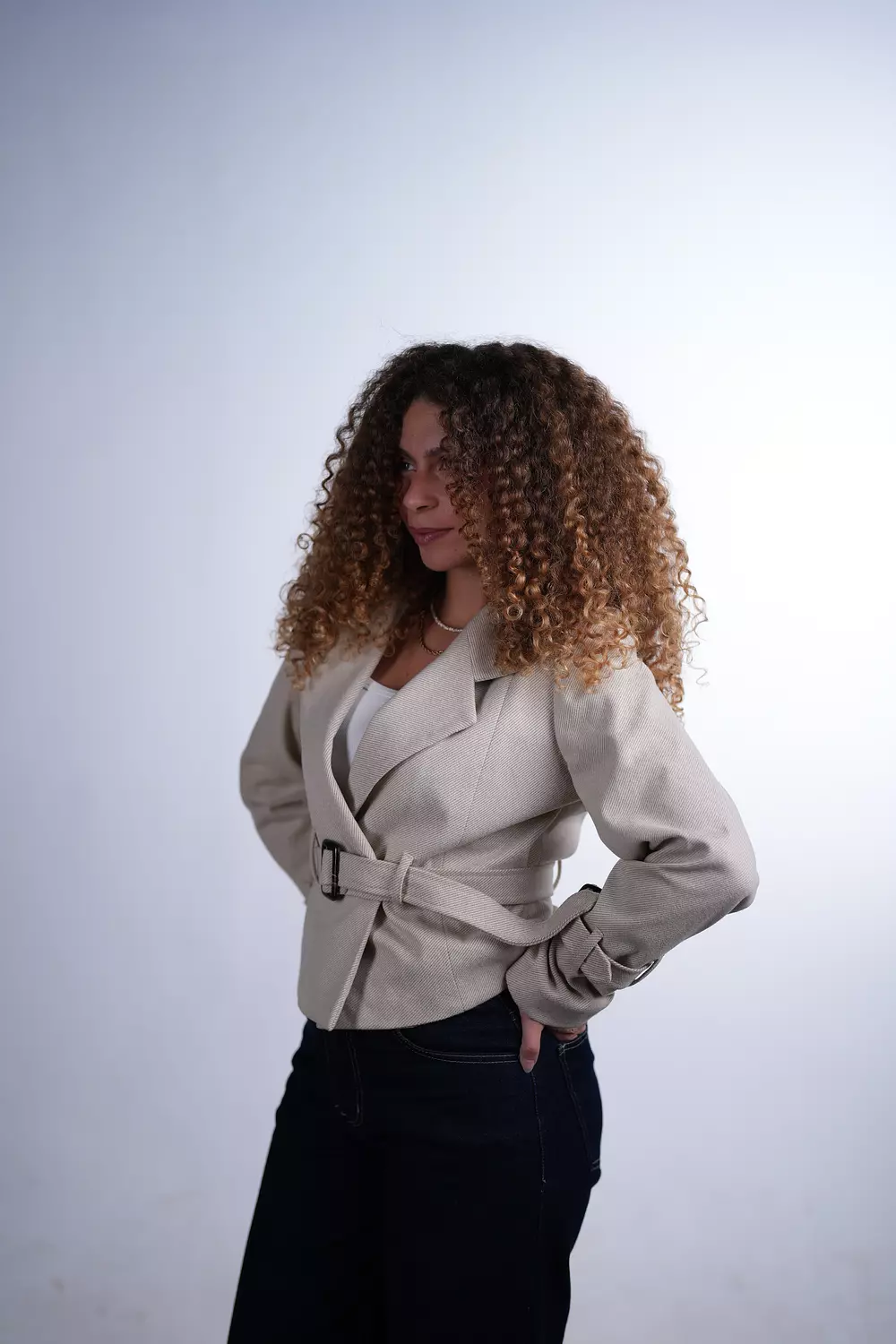 The Trench Detail Jacket - Beige  image