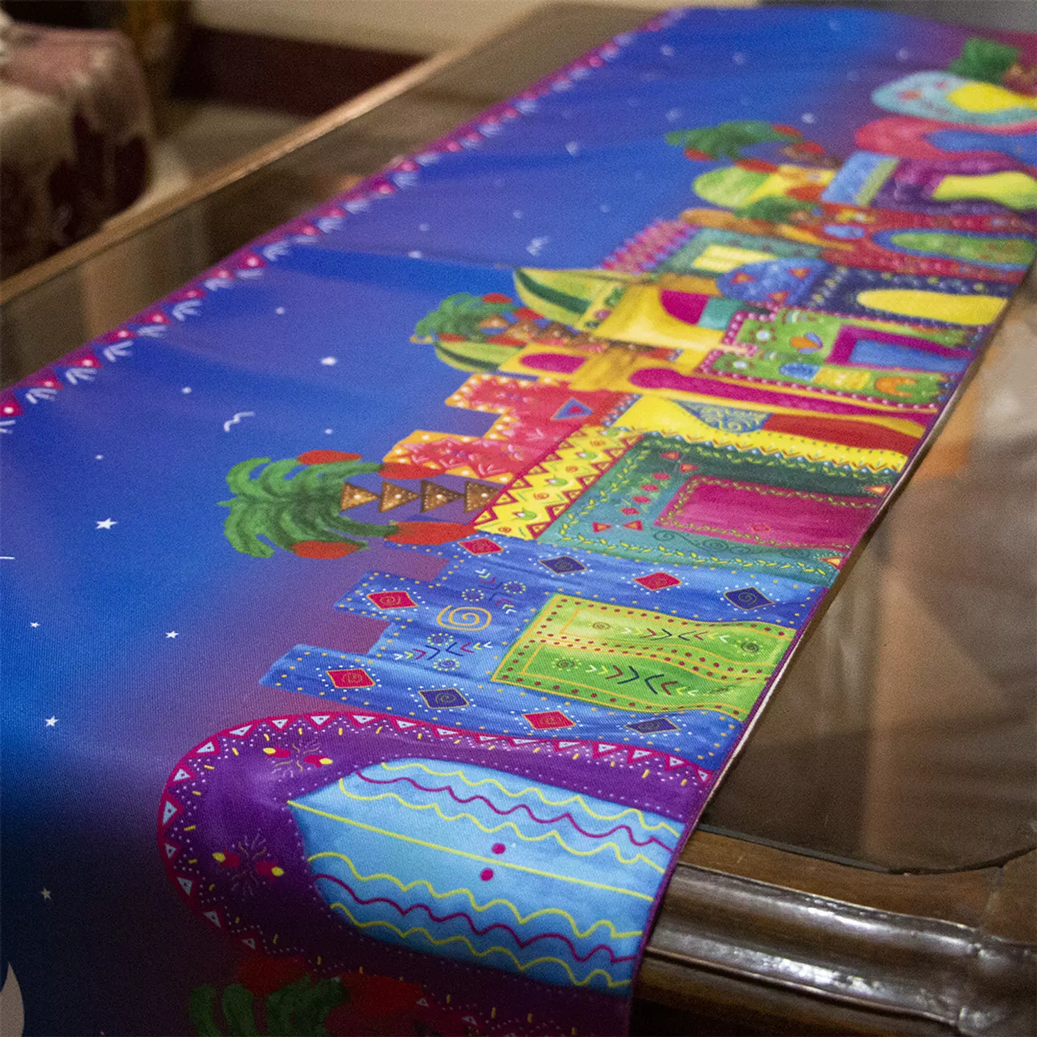 Nubian Houses Table Runner 1