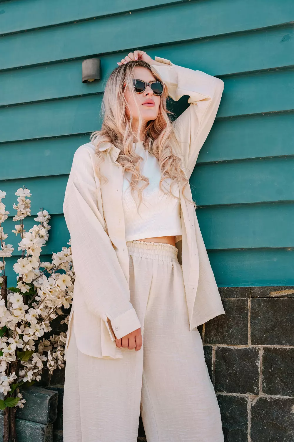 2-piece set  Pants, jacket - Light Beige hover image