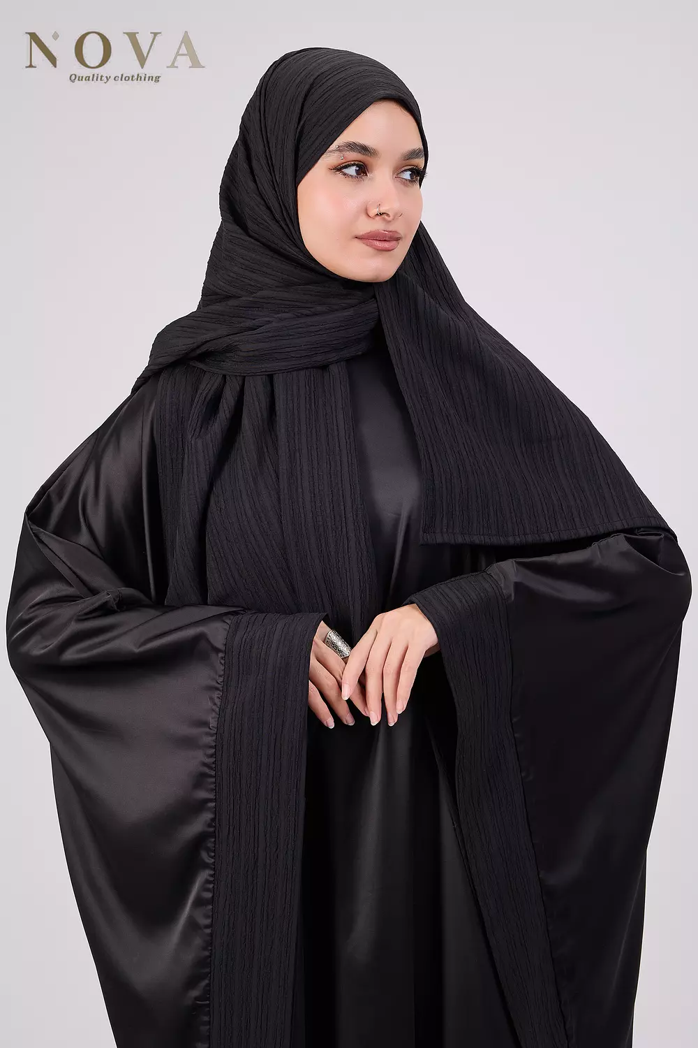 Black crush satin  3