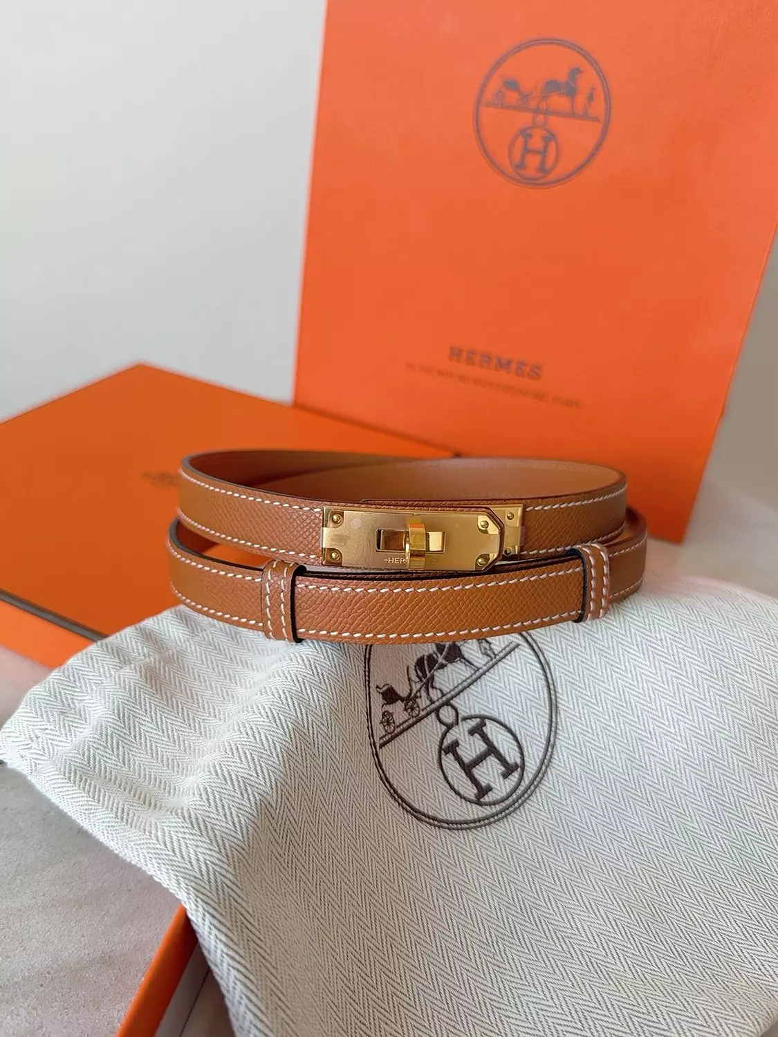Hermes Belt Camel image