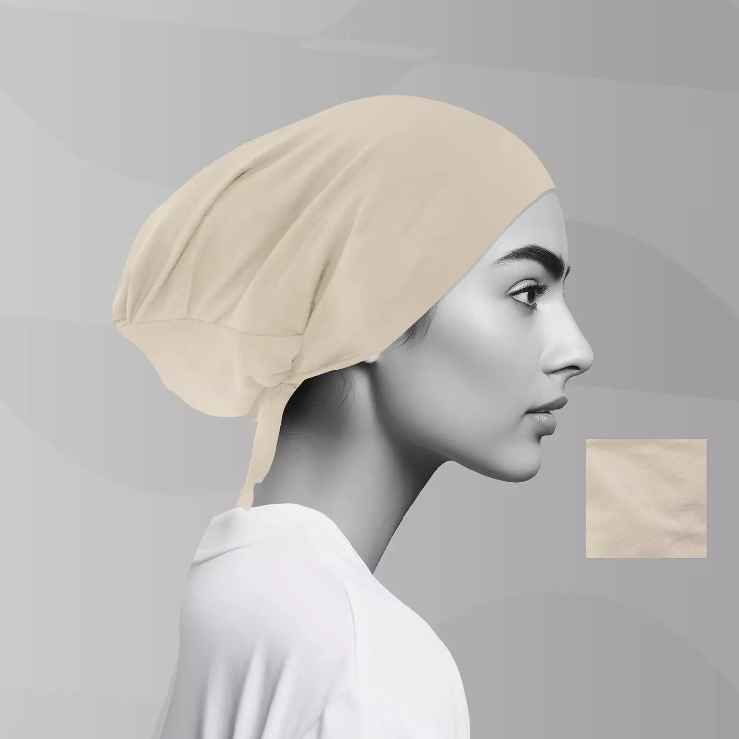 Tie-Up Bandana - Beige image