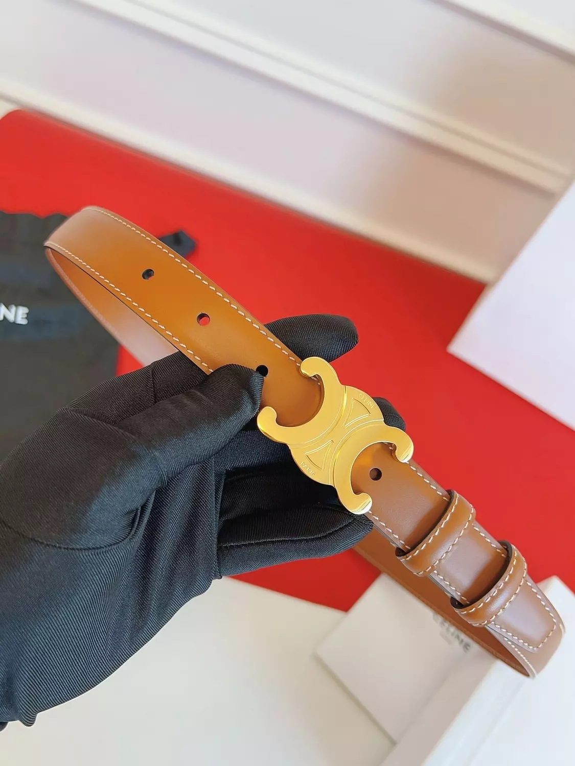 Celine Belt Camel 5