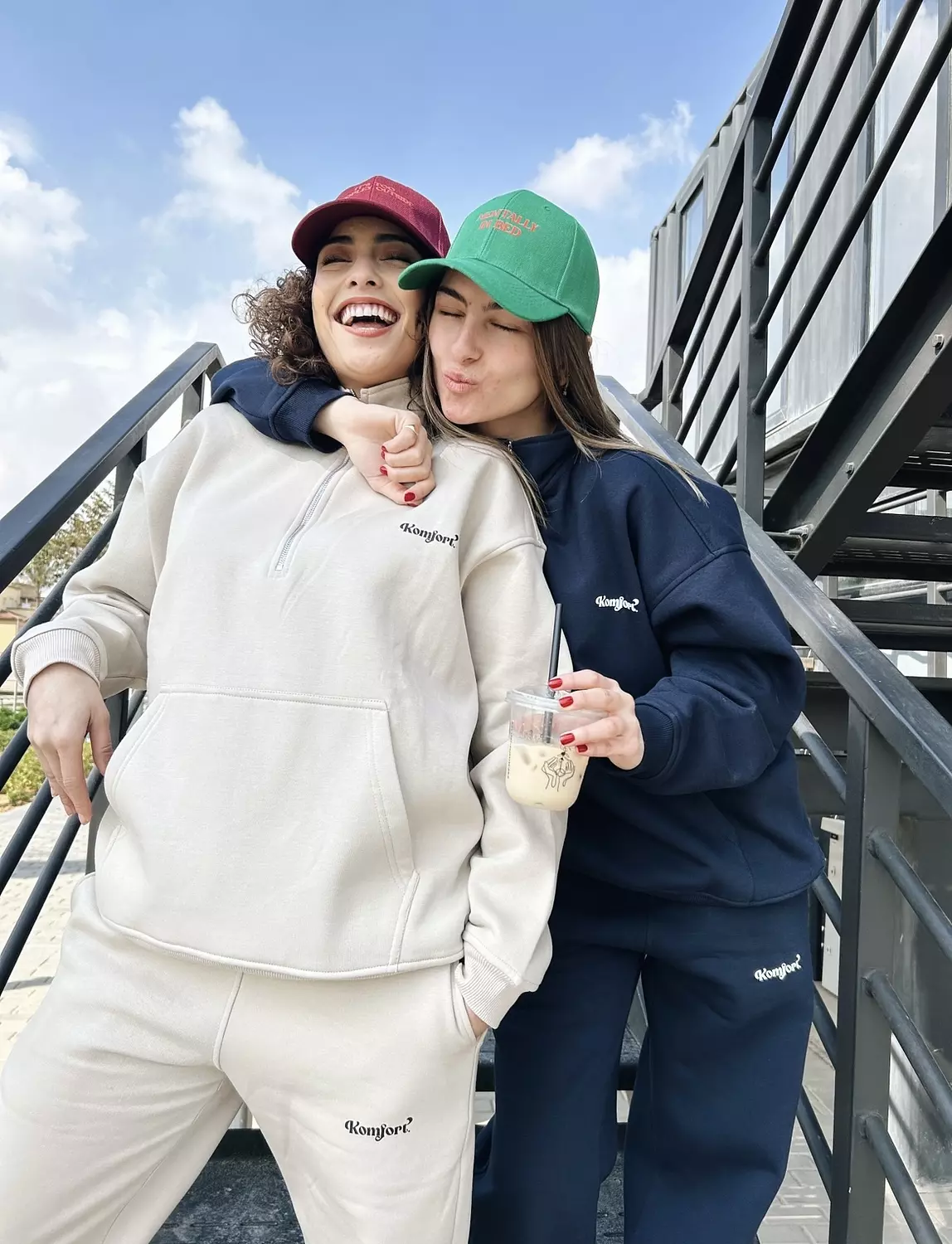 Half Zipper Sweatshirt- Beige 