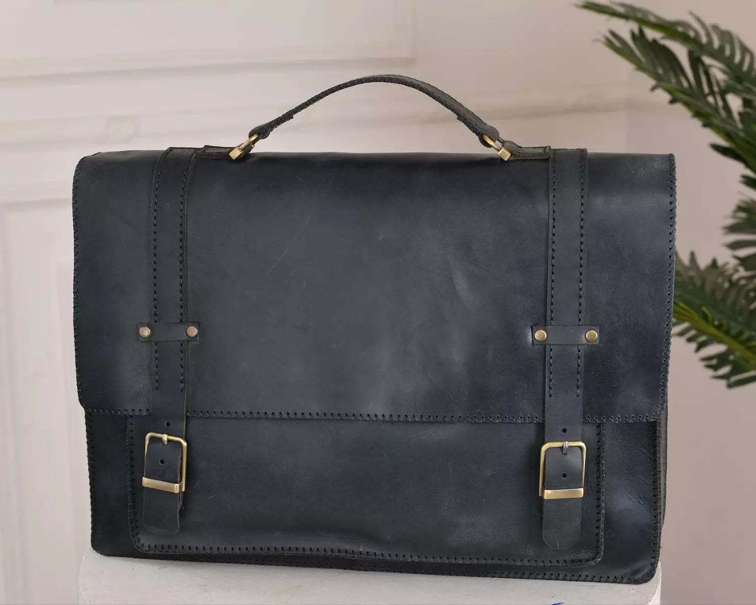 dark blue laptop bag hover image