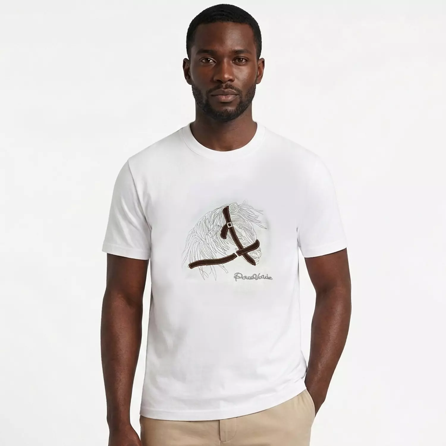 Tshirt Suede horse image