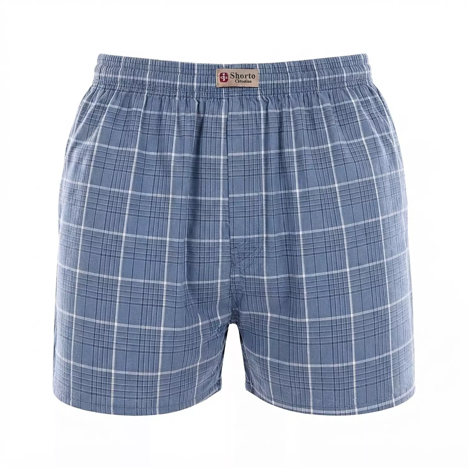 Men's Plaid Boxer - 4333 - Blue image