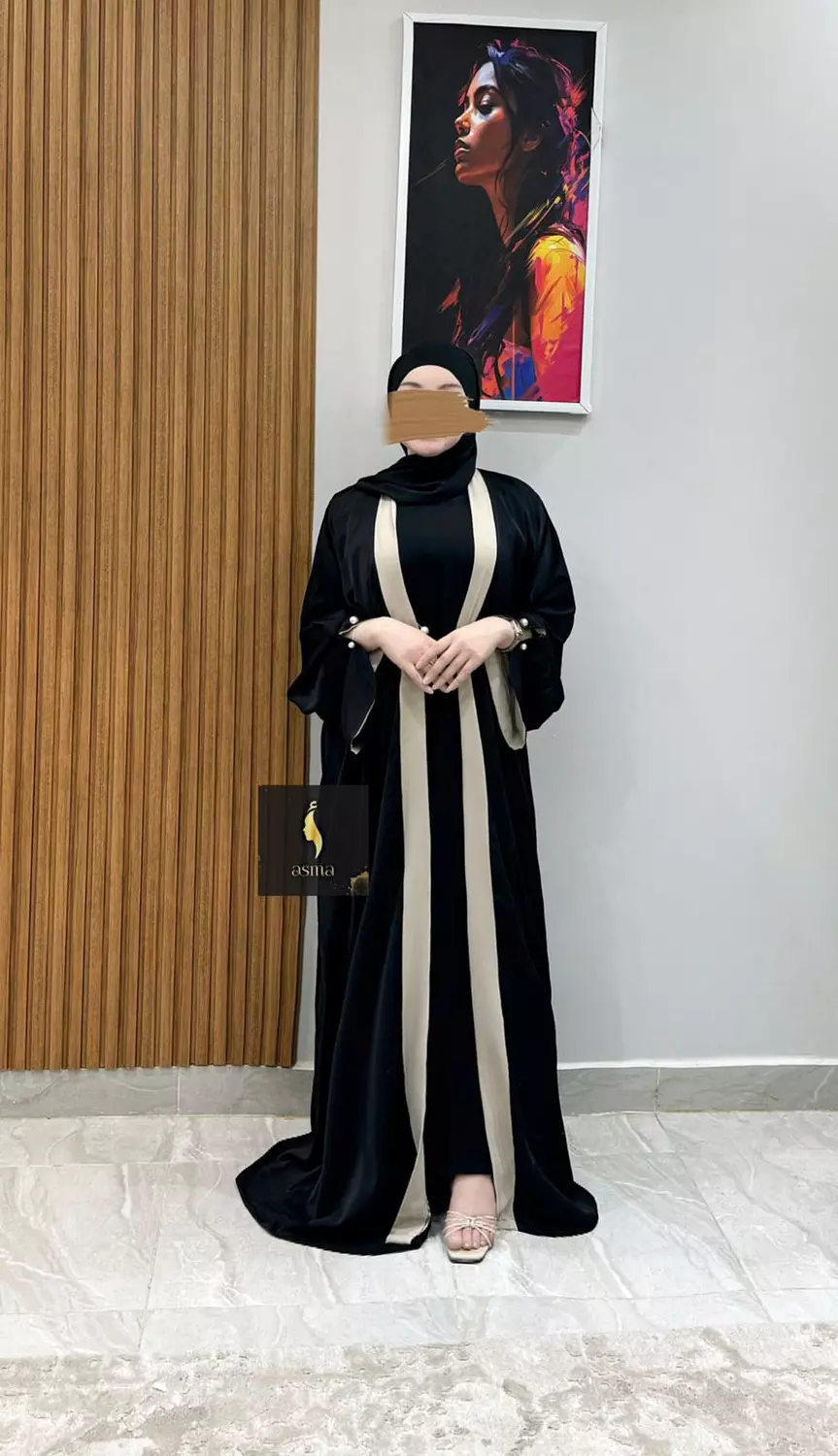 Black Asma Abaya image