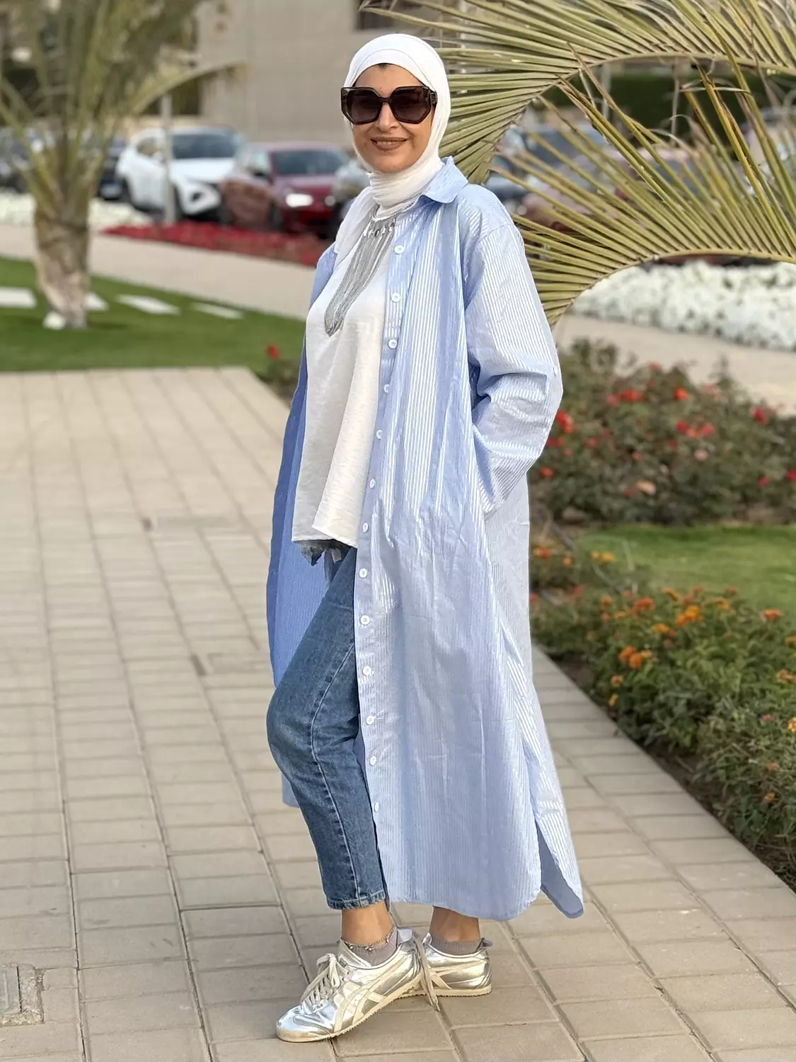 Metallic dress shirt hover image