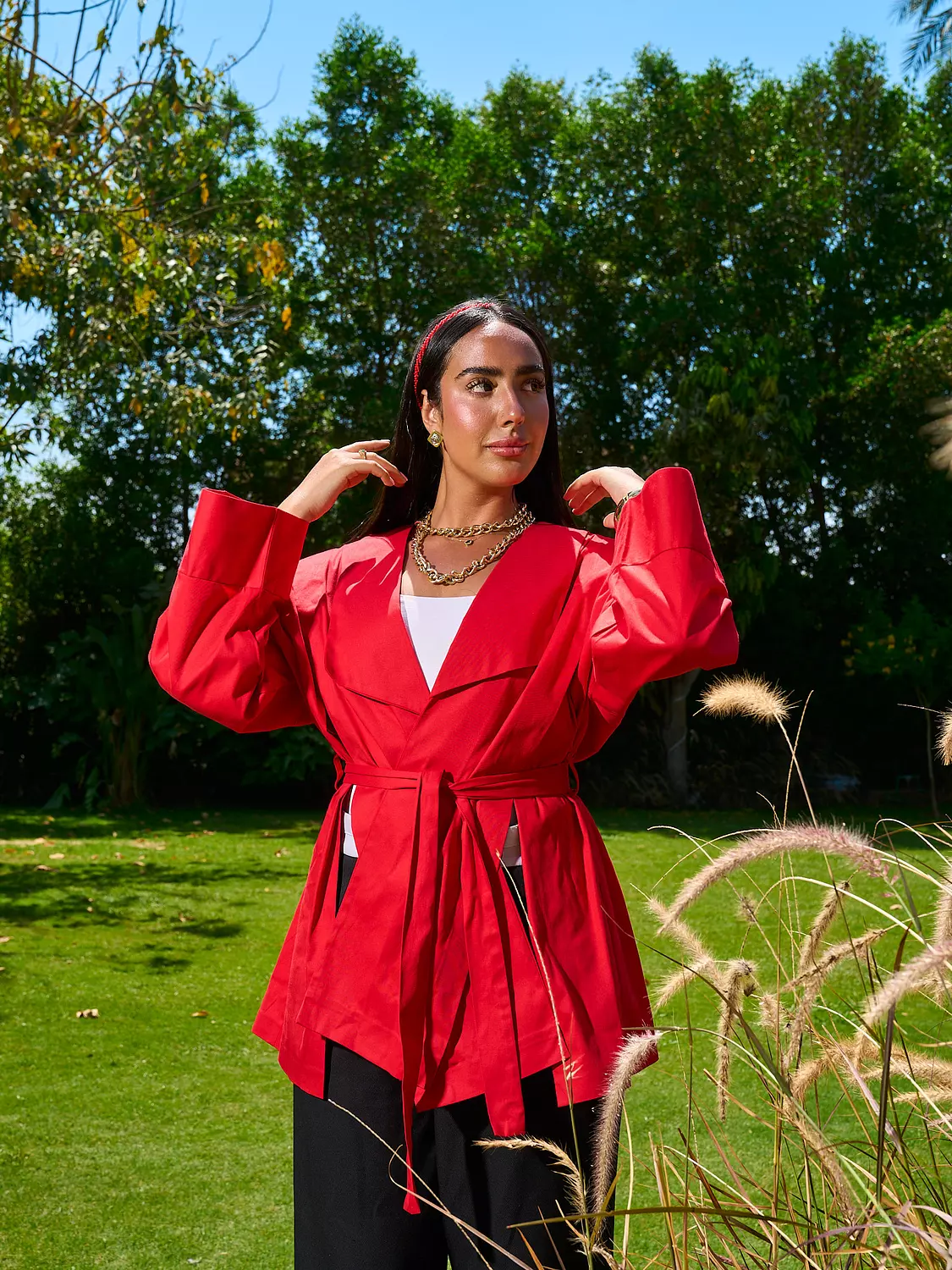 Worood Kimono Jacket _ Red 4