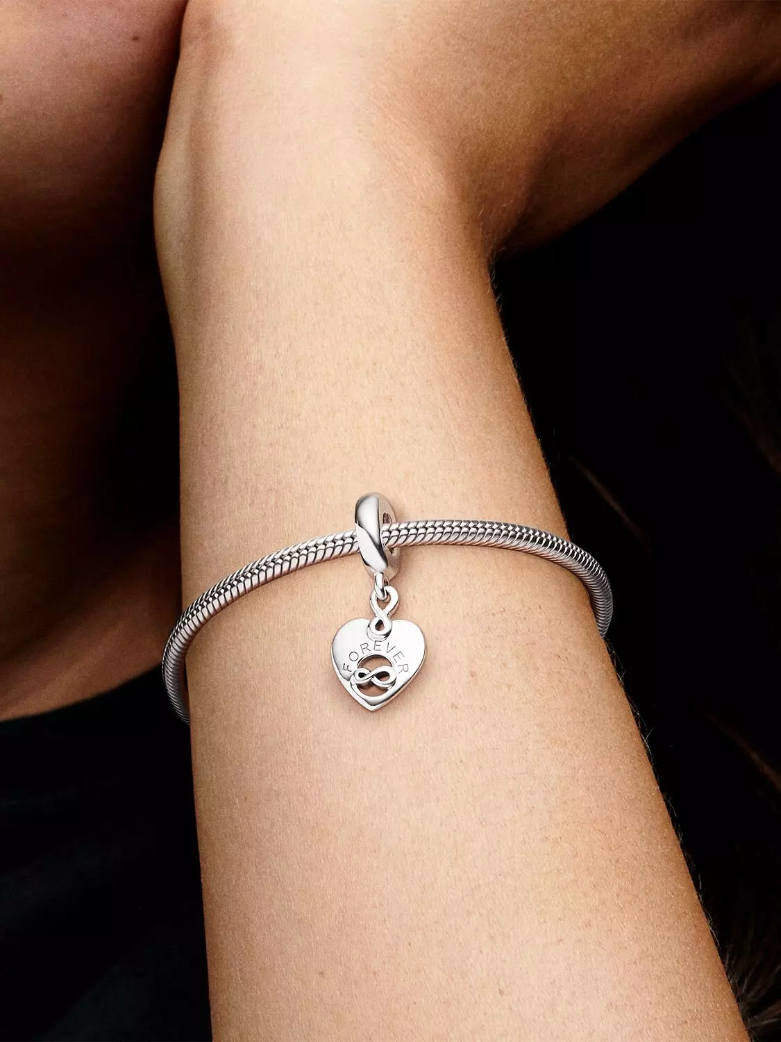 Friends Forever Heart Dangle Charm Sterling silver 2